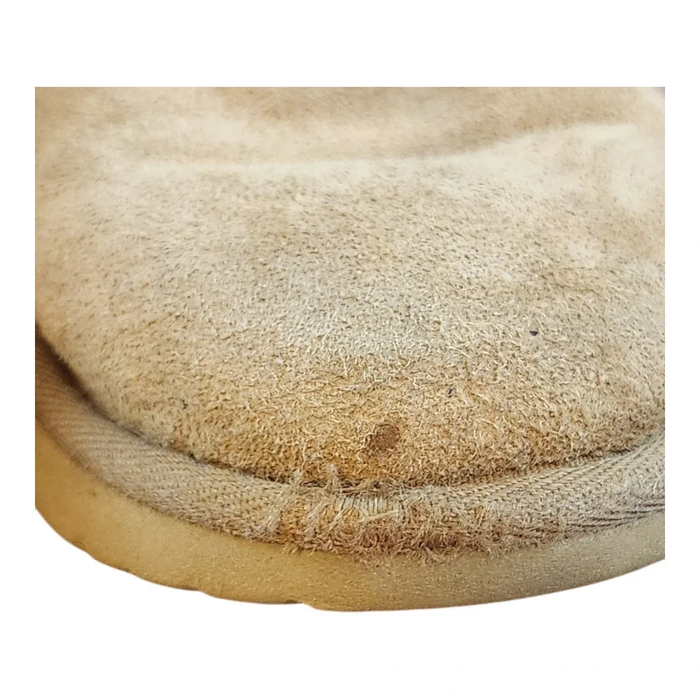 Ugg kids girls short boots‎ sz 5 brown sheepskin and leather